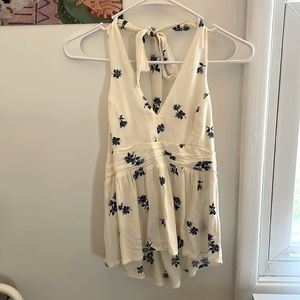 American Eagle Floral Halter Top